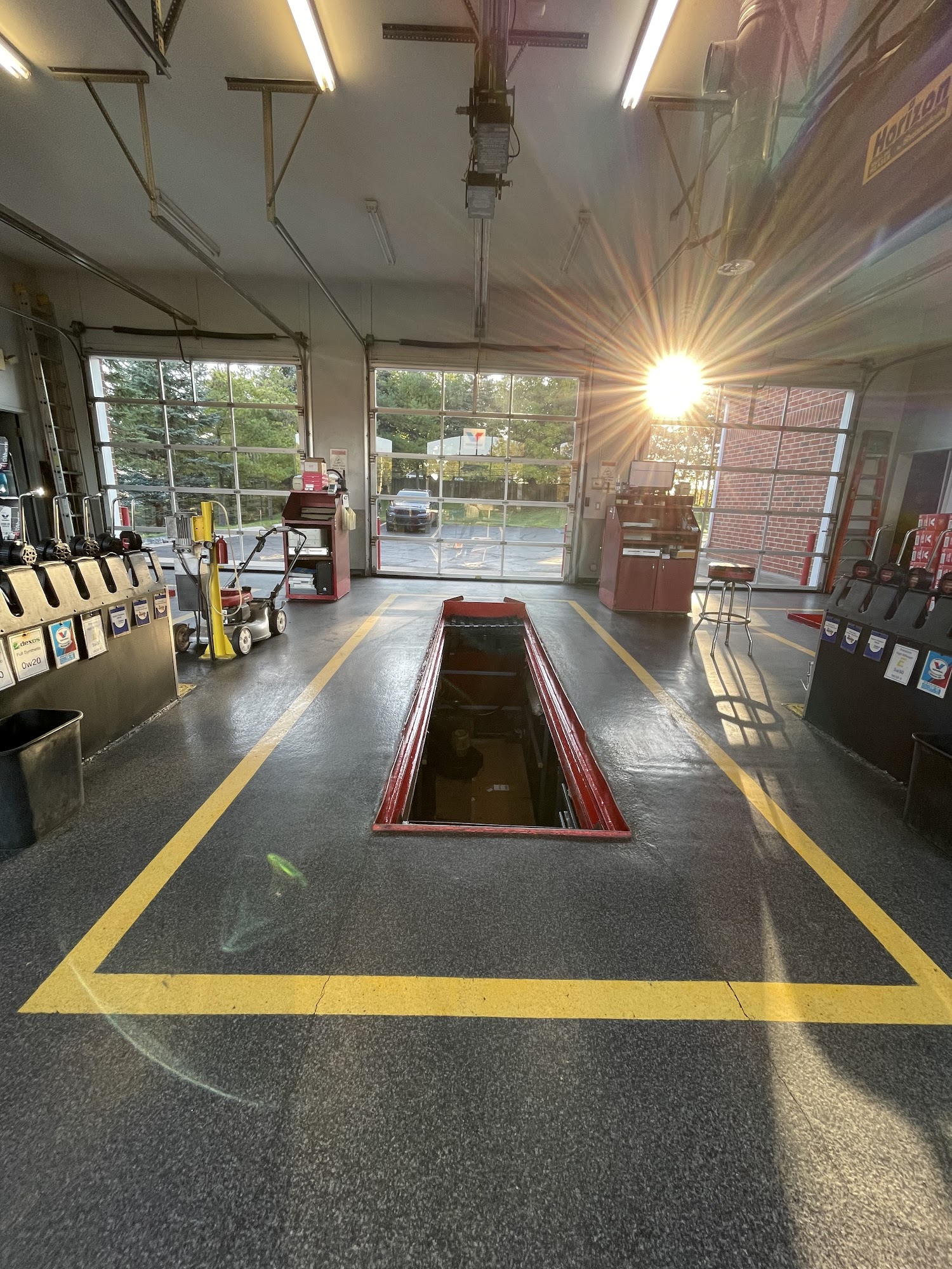 Clean service bays inside Ortonville Quick Lube